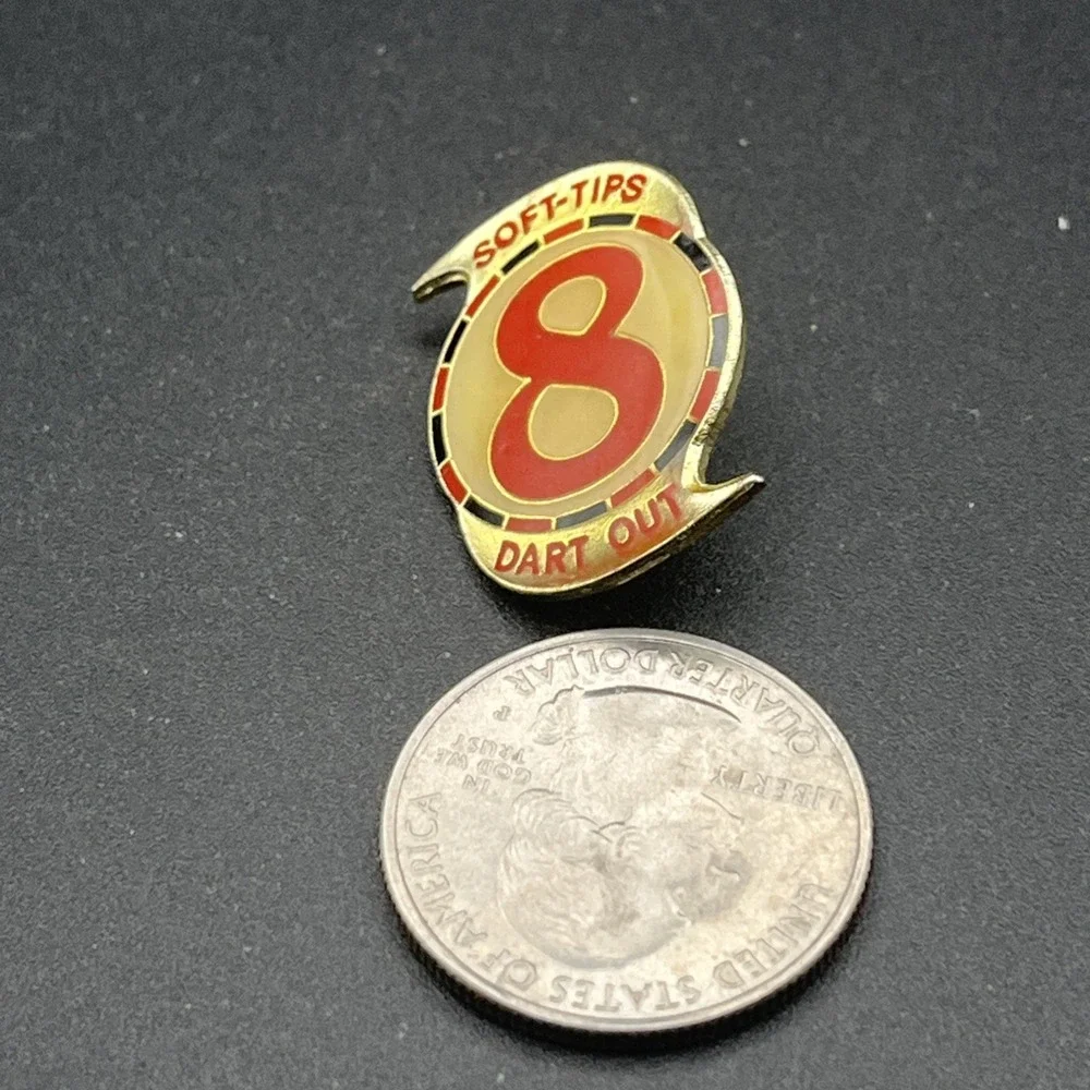 National Dart Association NDA Soft-Tips 8 Dart Out Lapel Hat‎ Pin
